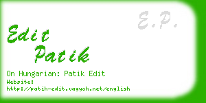 edit patik business card